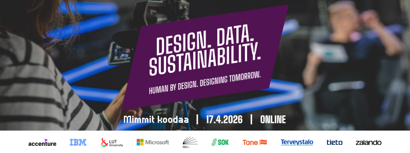 Tilaisuuden banneri ja kanssajärjestäjien logot.