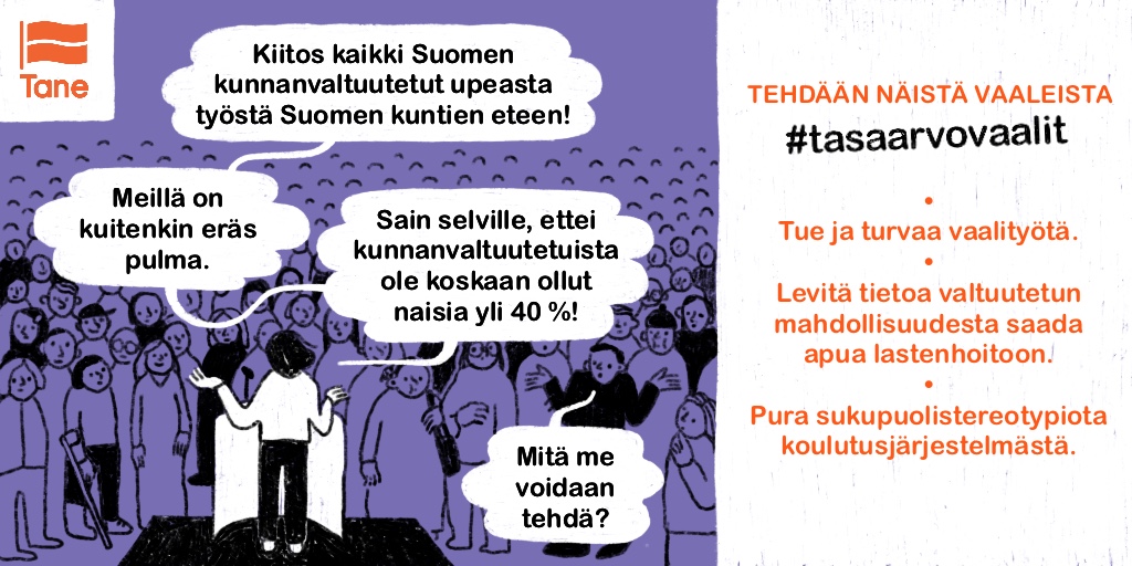 Kuntavaalit Ovat Pian Täällä. Tasa-arvo Edellyttää Tekoja | Tane